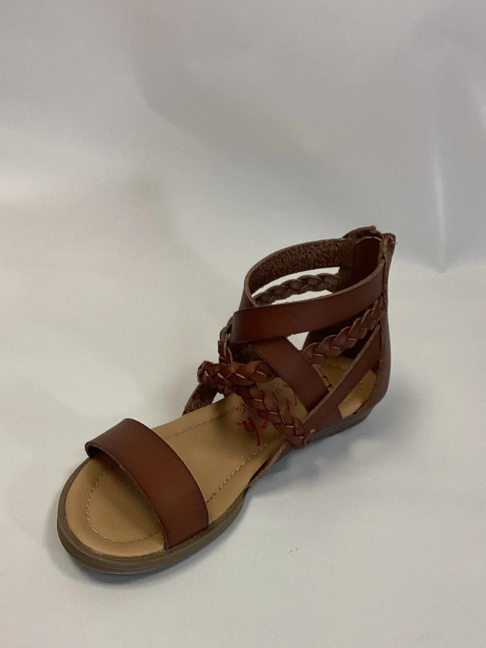 Blowfish Brown Braided Strap Gladiator Sandal